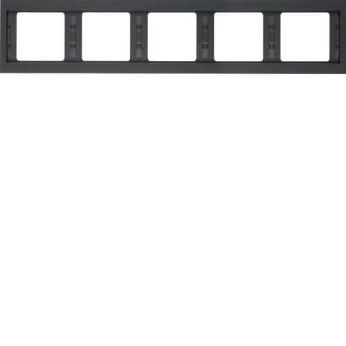 Berker 13937006 Rahmen 5fach waagerecht K.1 anthrazit, matt Mesch Shop Berker 13937006 Rahmen 5fach waagerecht K.1 anthrazit, matt Mesch Shop